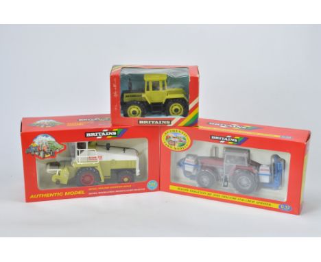 Britains Farm Tractor Selection including MB Trac, Claas Forage Harvester plus MF3680 with Sprayer. All A in A Boxes. (3)