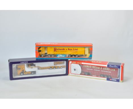 Trio of 1/50 Scale Trucks from Corgi, Lion Toys and Tekno. All A in A / B Boxes. (3)