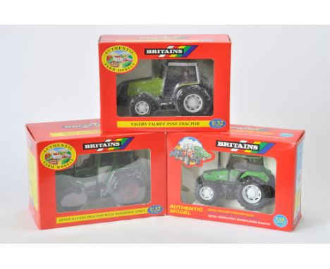 Britains Farm Tractor Selection including Special Edition Claas Valtra Valmet 8950, Fendt 615 on Flotations and Deutz 4.57. A
