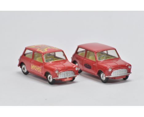 Corgi No. 349 Morris Mini-Minor Pop-Art Mostest Edition. Looks Code 3 plus Corgi No. 225 Austin Seven Mini Jensen's. Again li