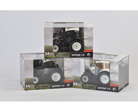 Marge Models 1/32 Scale Premium Lindner Geotrac 114 Tractor Models. Green, Black and White Limited Editions of only 100 each.