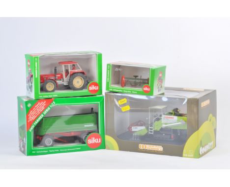 Siku farm Selection including Schluter Tractor and implements plus UH Claas Crop Tiger. All A in A / B Boxes. (4)