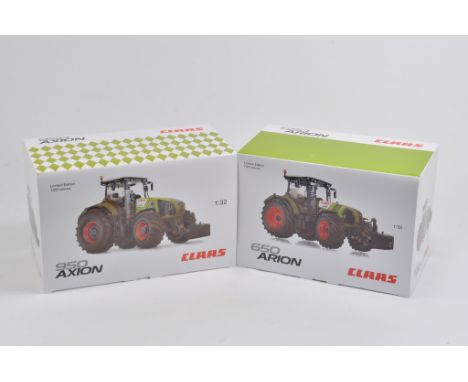 Wiking 1/32 Scale Claas Arion 650 Weathered Limited Edition Tractor Plus Claas Axion 950 Weathered Edition. Both A in A Boxes