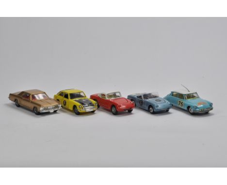Selection of unboxed diecast to include Corgi No. 323 Citroen DS19 Rallye Monte Carlo - light blue body, Corgi No. 318 Lotus 