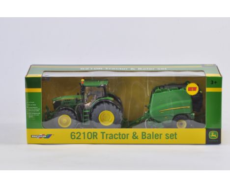 Britains 1/32 John Deere 6210R Tractor and Round Baler Set. Limited Edition. Hard to Find. A in A box.