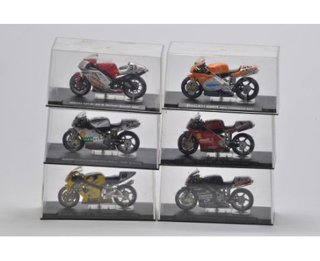 Various IXO 1/24 scale Super Bike Models. Including Hodgson, Fogarty, Chili etc. A in Display Boxes. (6)