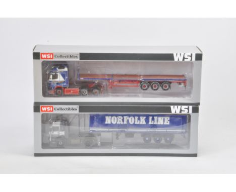 Duo of WSI 1/50 Scale Diecast Truck Models. Norfolk Line and Steve Swain. These are Highly Detailed Premium Truck Collectable