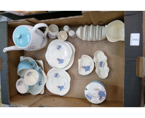 A collection of Beswick Ballet ware: comprising Teapot, cups &amp; saucers, dishes etc (17) 