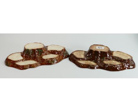 Pair Beswick Tree Trunk display stands (2): 