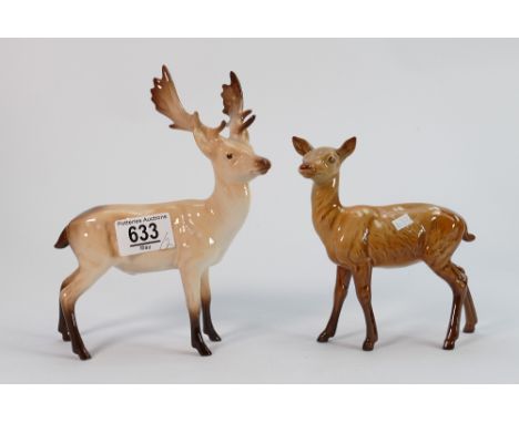 Beswick Stagg 981 and Doe 999 (2): 