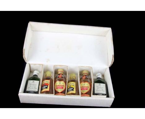 Gordons Gin and cocktail miniature bottles, c1960 (6)