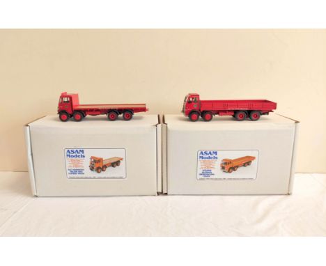 Asam Models. Two boxed diecast 1/48 scale model vehicles to Leyland Octopus Dropside 8x4 Truck and AEC Mammoth Major MK3 Flat