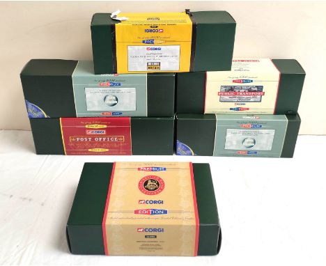 Corgi. Six limited edition boxed 1:50 scale diecast model vehicles from Corgi's 'Premium Edition' range. To include Guy Warri