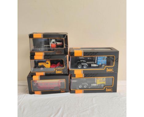 IXO Models. Group of boxed 1.43 scale model wagons to include International Harvester KB7 TR020, AEC Regent RT1950 BUS018, Ma