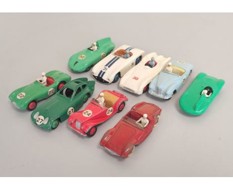 Dinky.&nbsp;Die cast racecars to include Cunningham C-5R 133, Jaguar Type D 238, Mercedes Benz 237, Connaught 236, Aston Mart