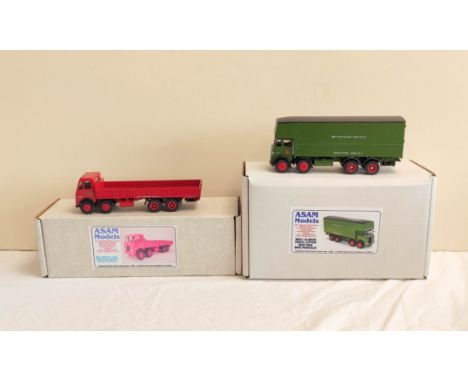 Asam Models. Two boxed diecast 1/48 scale model vehicles to include Bristol HG6L Dropside BRS BR5 and Albion HD57L Luton Box 