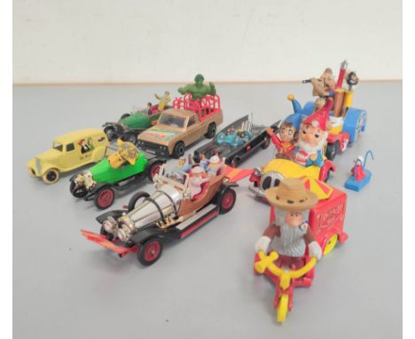 collection of mostly Corgi diecast toys to include Corgi Batmobile 267,&nbsp;Corgi Comics Popeye Paddle-Wagon with red, yello