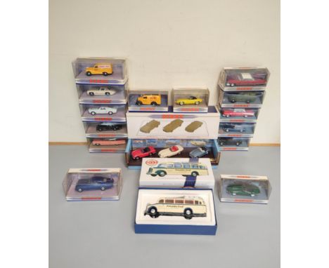 Matchbox. The Dinky Collection sixteen boxed model vehicles to include, M.G.B GT DY3, 1957 Chevrolet Bel Air DY2, 1955 Bentle