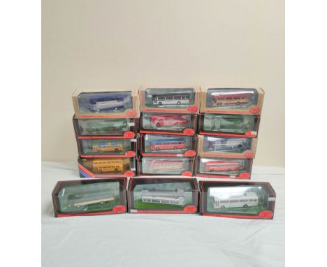 Exclusive First Editions. Group of boxed 1:76 scale buses, including Leyland National 15104, Bristol VR III 20420, Alexander 