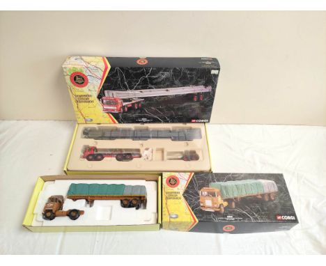 Corgi ' British Road Services '. Two boxed BTC precision 1:50 scale diecast model sets to include CC12603 Scammell Crusader S