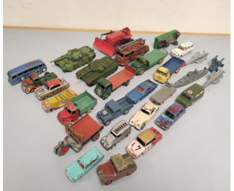 Dinky and Corgi diecast vehicles to include two&nbsp;Dinky Supertoys Centurion Tanks 651, a Dinky Blaw-Knox bulldozer 961, Di
