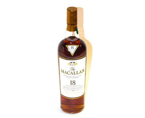 The Macallan 18 years old Highland single malt scotch whisky, distilled in 1994 and in earlier years, 43% vol, 700ml, boxed  