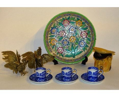 A large quantity of ceramics and metal wares, to include six Spode blue and white coffee cans and saucers, Imari plates, Crow