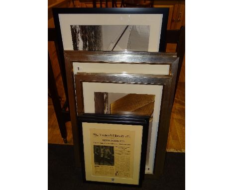 Three framed London Herald newspaper articles, relating to the Martin Luther King assassination 1968, Elvis Presley's army en