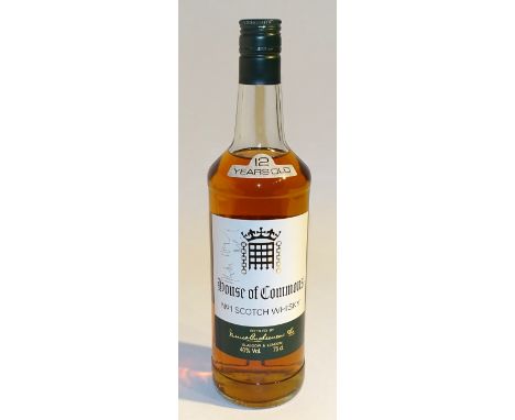 A House of Commons 12 years old No.1 scotch whisky, signed by Alistair Darling, bottled by James Buchanan & Co, 40% vol, 75cl