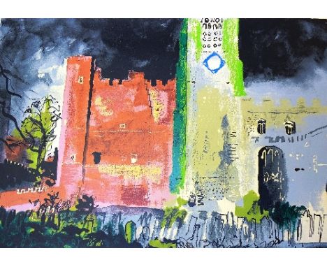 *John Piper (British 1903-1992)'Castle'Limited edition signed print, 99/100, unframed, 61 x 88cm   CONDITION REPORT:  Lot 322
