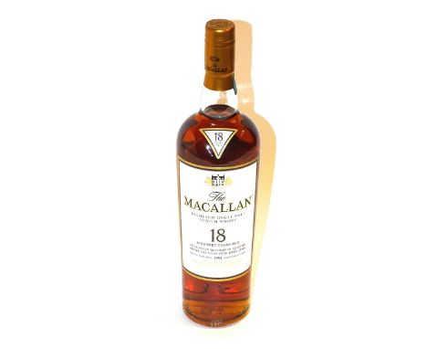 The Macallan 18 years old Highland single malt scotch whisky, distilled in 1995 and in earlier years, 43% vol, 700ml, boxed  