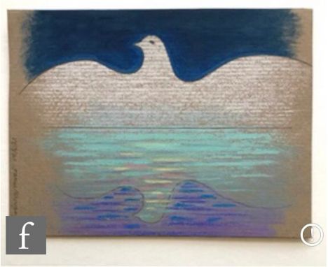 James Morgan Des. RCA (fine artist) - Acrylic and pastel on brown card,&nbsp;270mm x 195mm, framed and glazed,&nbsp;440mm x 3