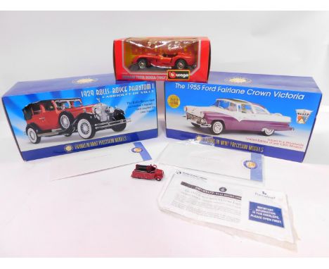 A Franklin Mint Precision Models die cast 1955 Ford Fairlane Crown Victoria, limited edition 9900., together with 1999 Royal 