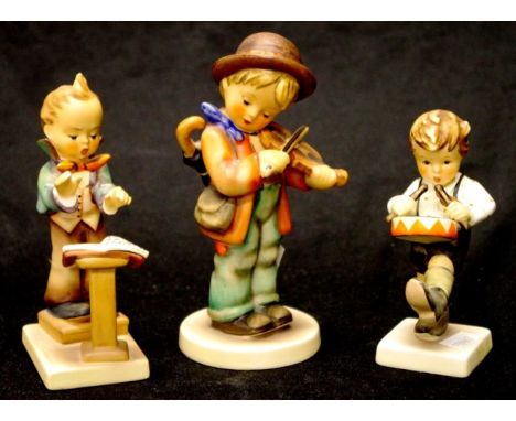 Three Goebel Hummel figurines including #129 Band Leader