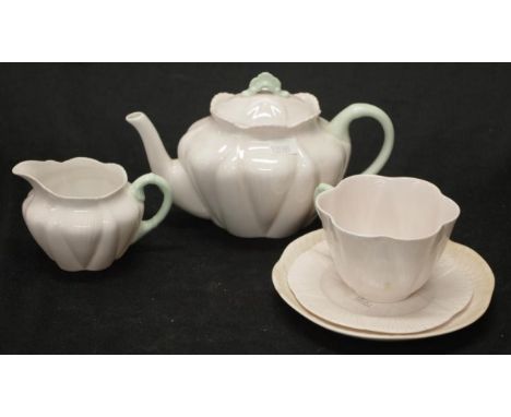 Collection Shelley ceramic tea set pieces including tea pot, and milk jug, each marked to base and # 13567; and a Shelley tea