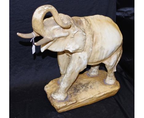 Large Amphora Germany ceramic Elephant figure marked to base, modelled by Strasser, (height 50cm approx).