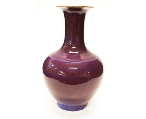Good Chinese sang de boeuf ceramic vase 4 character reign mark to base, (Ex. Sotheby's auction sales), (height 35cm approx).