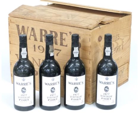 A case of twelve bottles of Warre's 1977 Vintage Port