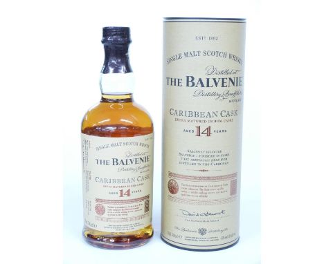 The Balvenie Caribbean Cask Single Malt Scotch Whisky, aged 14 years, 70cl 43% vol, in original tube
