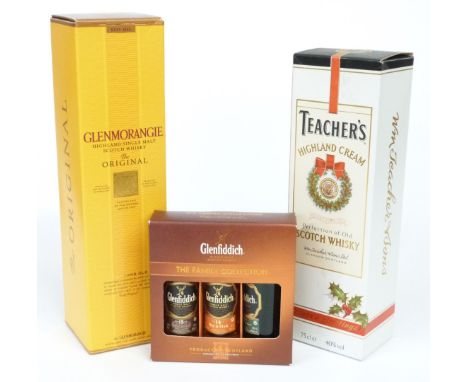 Glenmorangie 10 years old Highland Single Malt Whisky 70cl 40% vol, together with a bottle of Teacher's Highland Cream Scotch