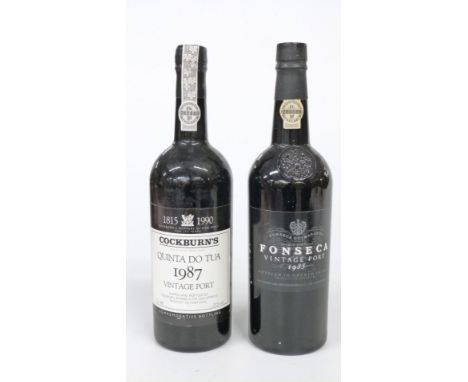 Fonseca 1985 Vintage Port 20.5% vol and Cockburns 1987 Vintage Port 20% vol, both 75cl
