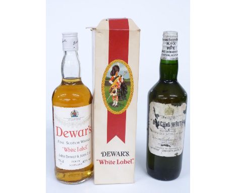 Buchanan's 'Black &amp; White' Choice Old Scotch Whisky 26 2/3 fl oz 70 proof&nbsp;and a Dewar's 'White Label' Fine Scotch Wh