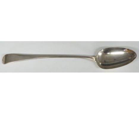 Georgian hallmarked silver basting spoon, London 1798, maker Richard Crossley, length 30.5cm, weight 95g
