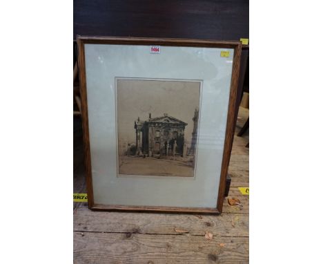 William Nicholson,&nbsp;'The Clarendon Building', Oxford, signed, colour lithograph, I.32 x 26.5cm.&nbsp;Provenance: The Macl
