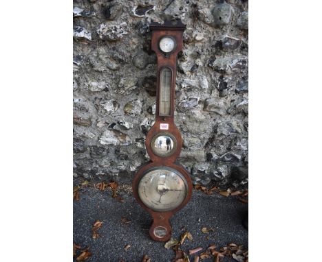 An mahogany barometer, 95cm high.&nbsp;This lot can only be collected on Saturday 10th October. (10-2pm) 