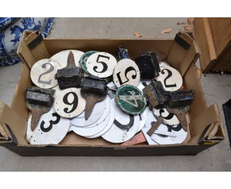 A large quantity of antique and vintage lawn bowls markers.&nbsp; 