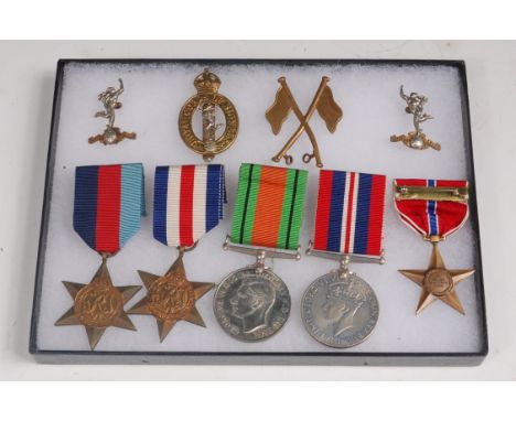 A WW II American/British Airbourne group of five medals to include 1939-1945 Star, France and Germany Star, War, Defence and 