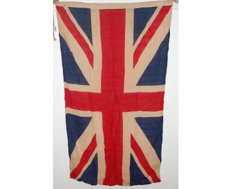 A WW II British Union flag, printed to the edge Kangol Wear Ltd with broad arrow and dated 1943, 30, 137cm.