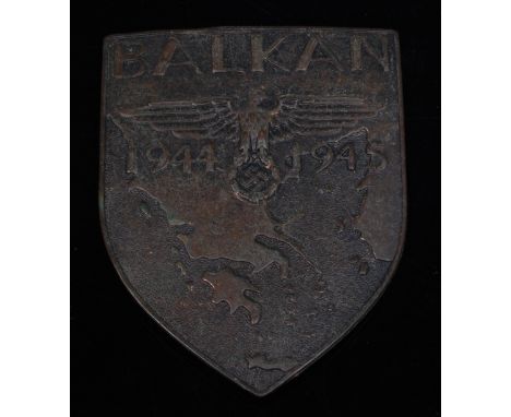 A German Army Merit Balkan 1944-1945 arm shield.