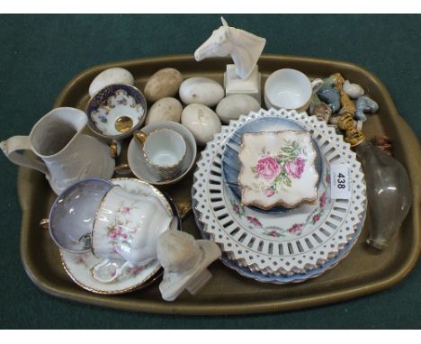 A Royal Worcester horse head, Eous plus Whimsies and other china